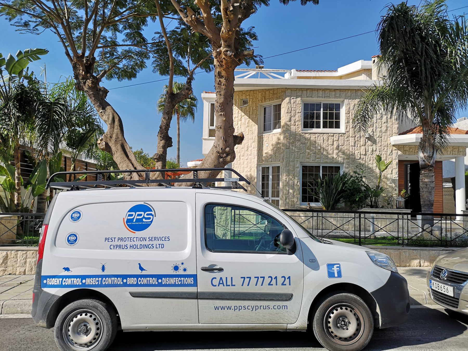 PPS service vehicle travelling to a client site in Cyprus